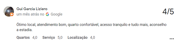 avaliação google