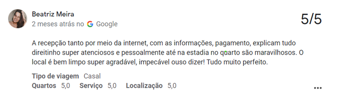 avaliação google